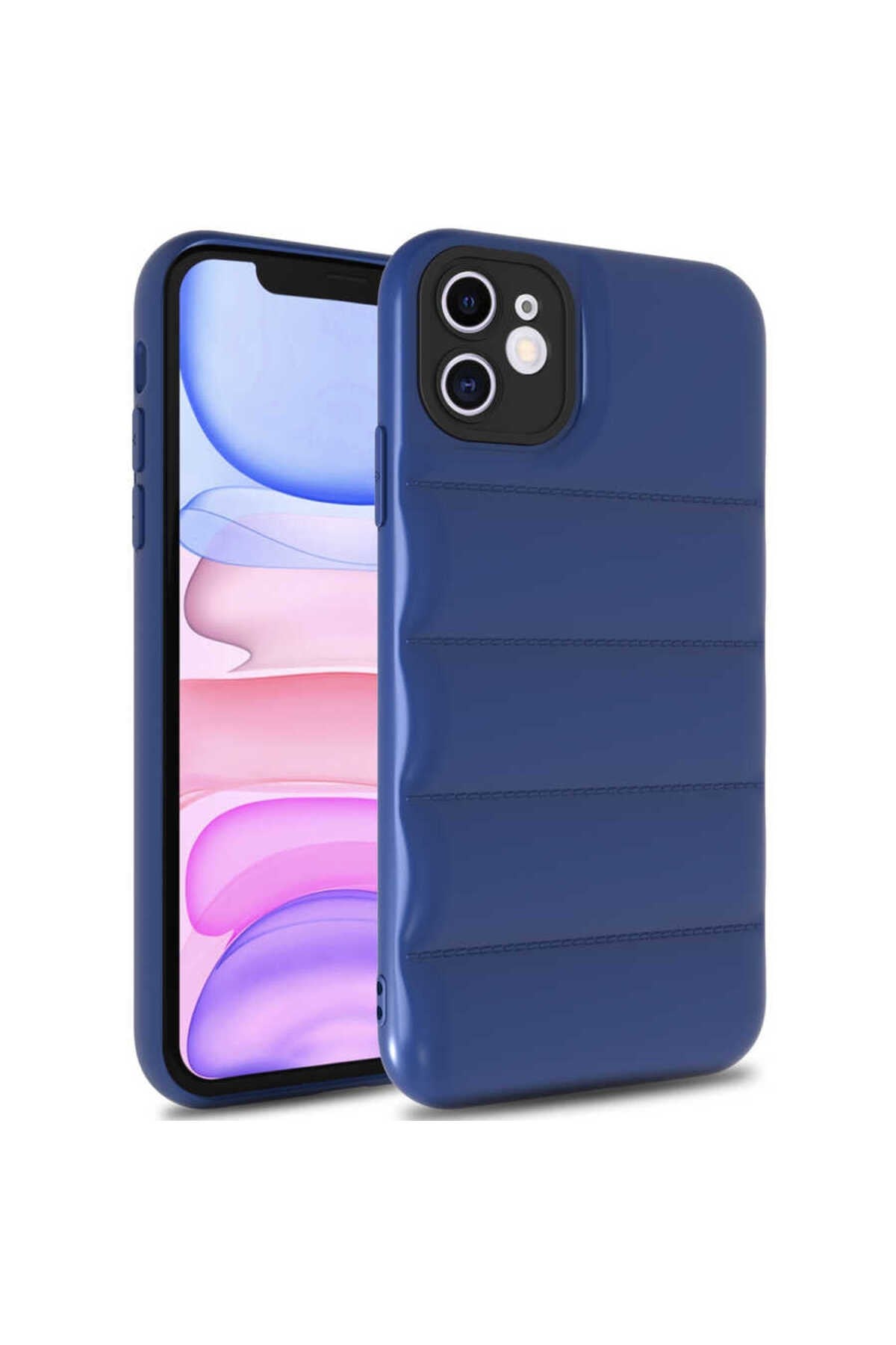 iPhone 12 Uyumlu NVTH Kasis Kılıf-Saks Mavi