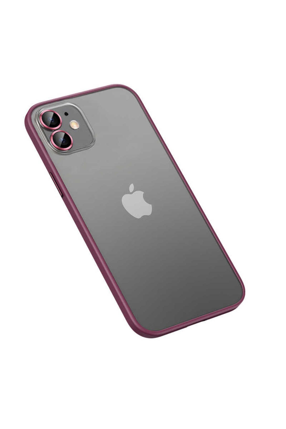 iPhone 12 Uyumlu NVTH Retro Kılıf-Koyu Mor