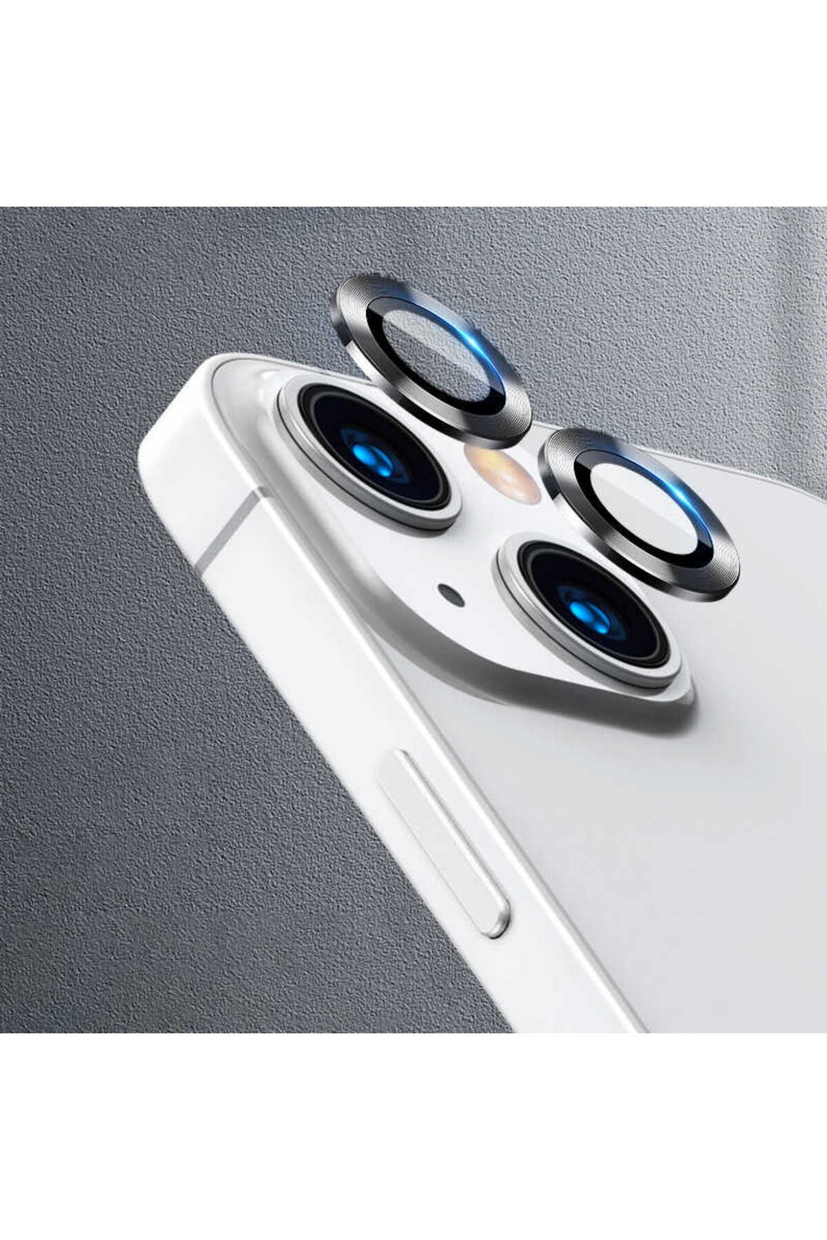 iPhone 13 Mini Uyumlu NVTH CL-04 Kamera Koruyucu-Gri