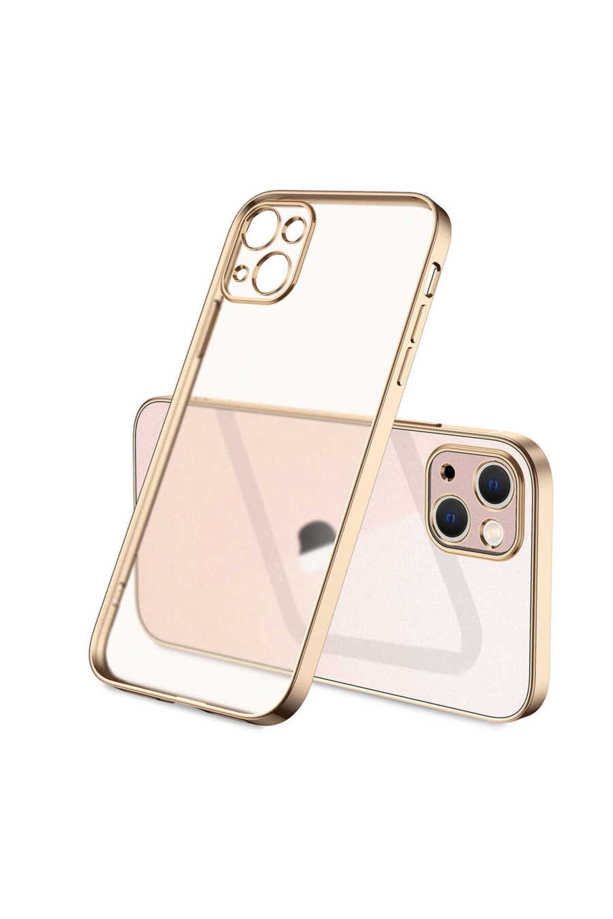 iPhone 13 Mini Uyumlu NVTH Mat Gbox Kılıf-Gold