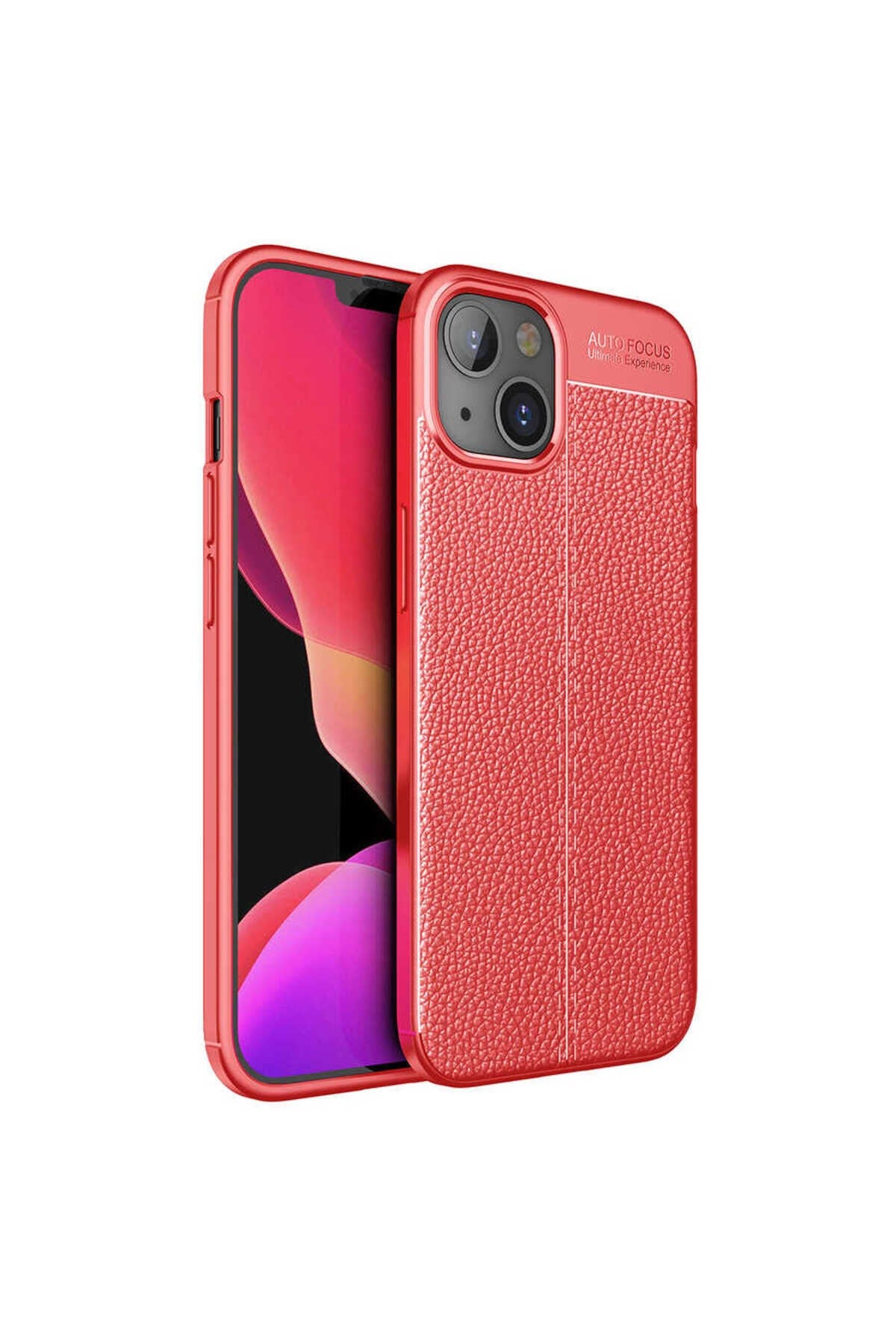 iPhone 13 Mini Uyumlu NVTH Niss Silikon Kılıf-Kırmızı