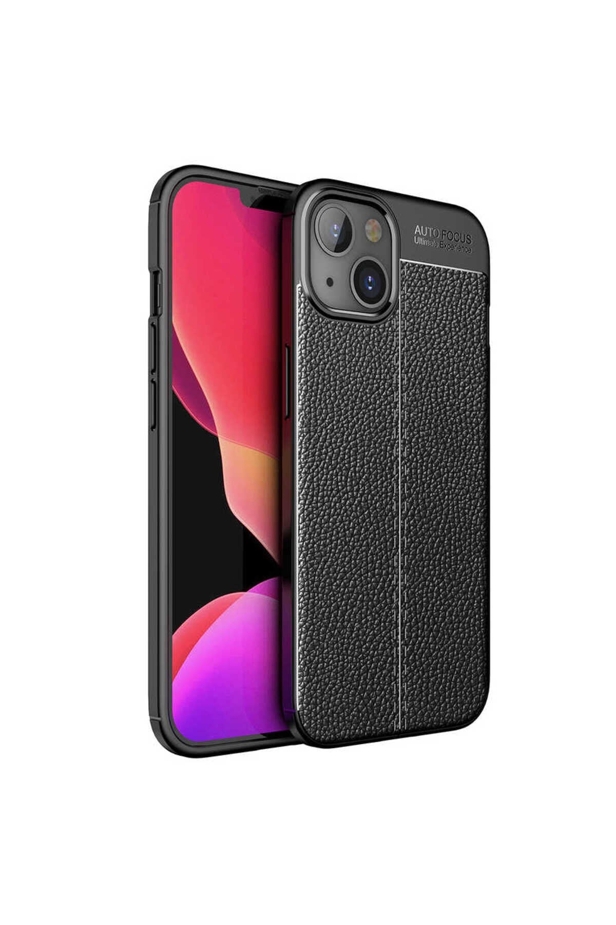 iPhone 13 Mini Uyumlu NVTH Niss Silikon Kılıf-Siyah
