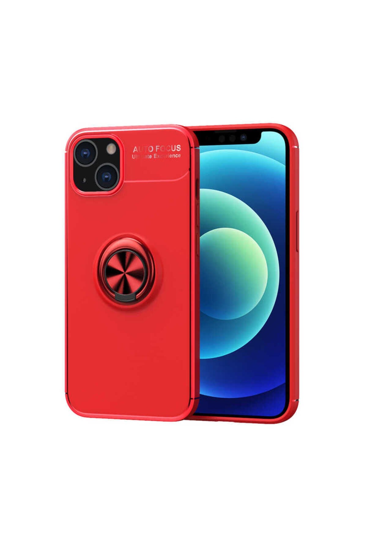 iPhone 13 Mini Uyumlu NVTH Ravel Silikon Kılıf-Kırmızı