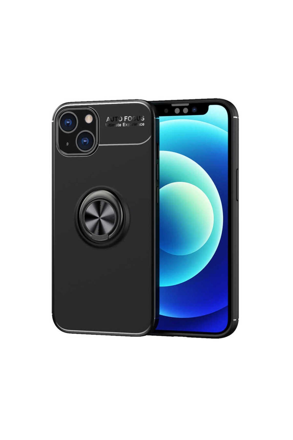 iPhone 13 Mini Uyumlu NVTH Ravel Silikon Kılıf-Siyah