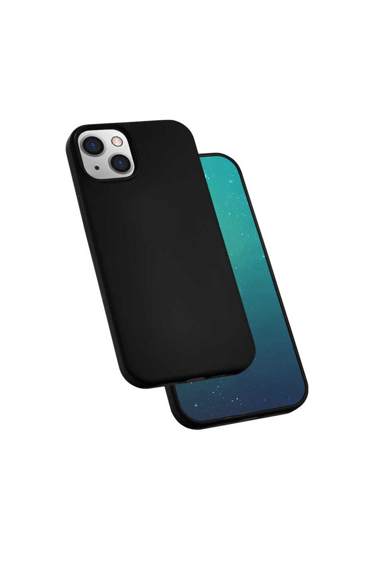 iPhone 13 Mini Uyumlu NVTH Silk Silikon-Siyah