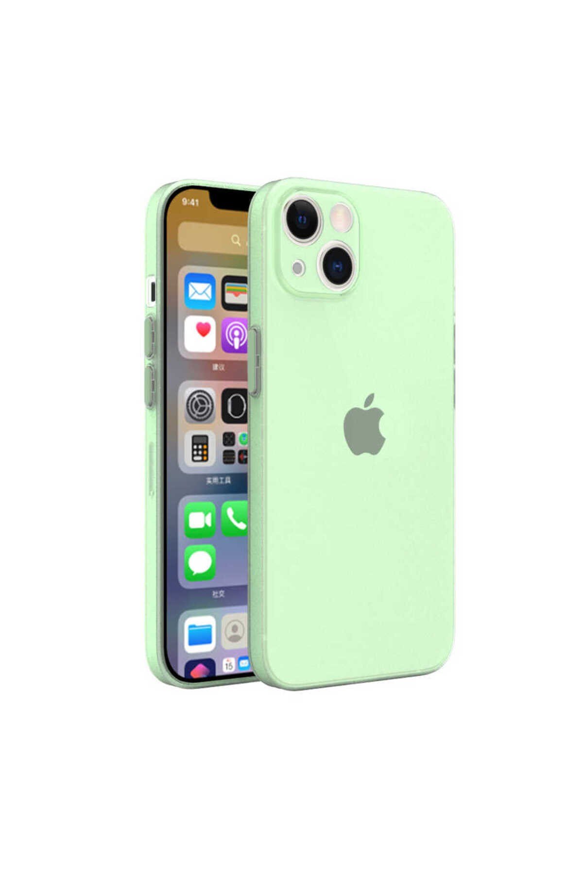 iPhone 13 Mini Uyumlu NVTH Tiny Kılıf-Açık Yeşil