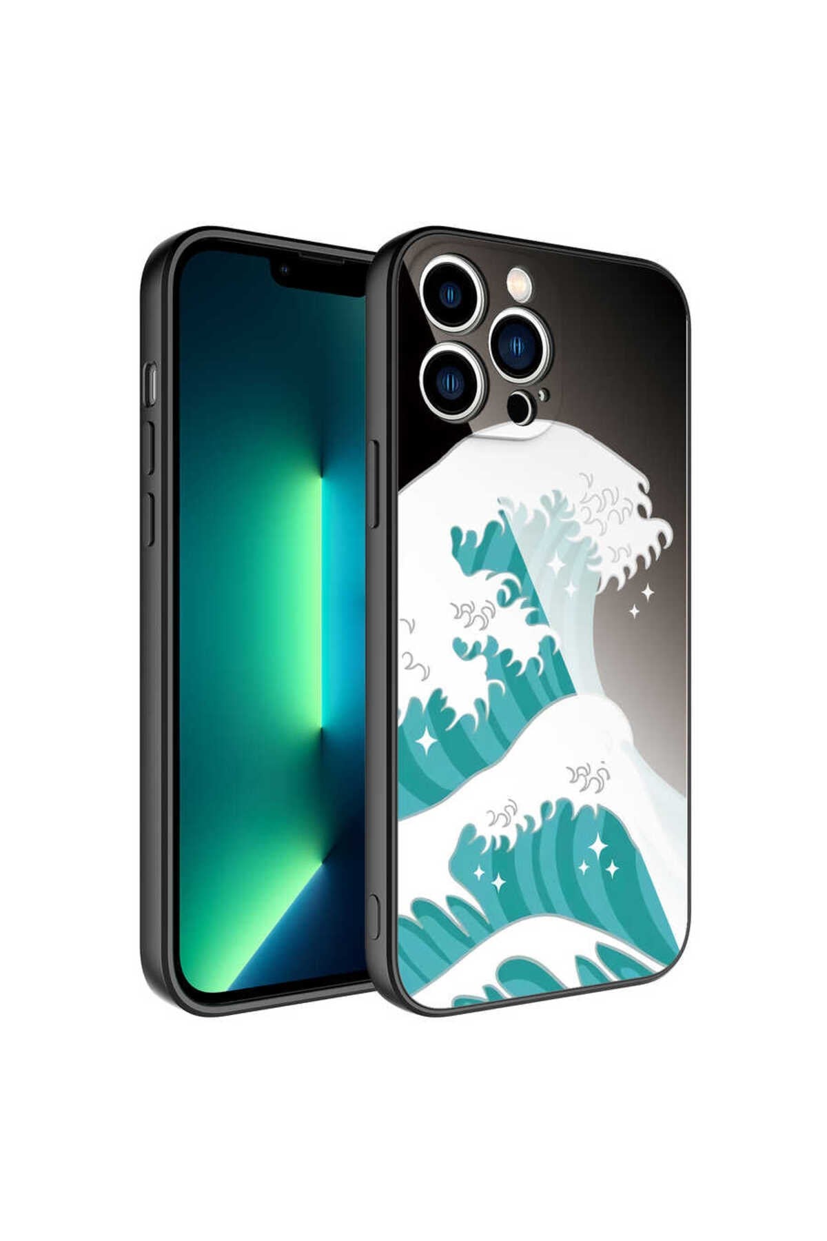 iPhone 13 Pro Max Uyumlu Kamera Korumalı Desenli Sert Silikon NVTH Epoksi Kılıf-NO9
