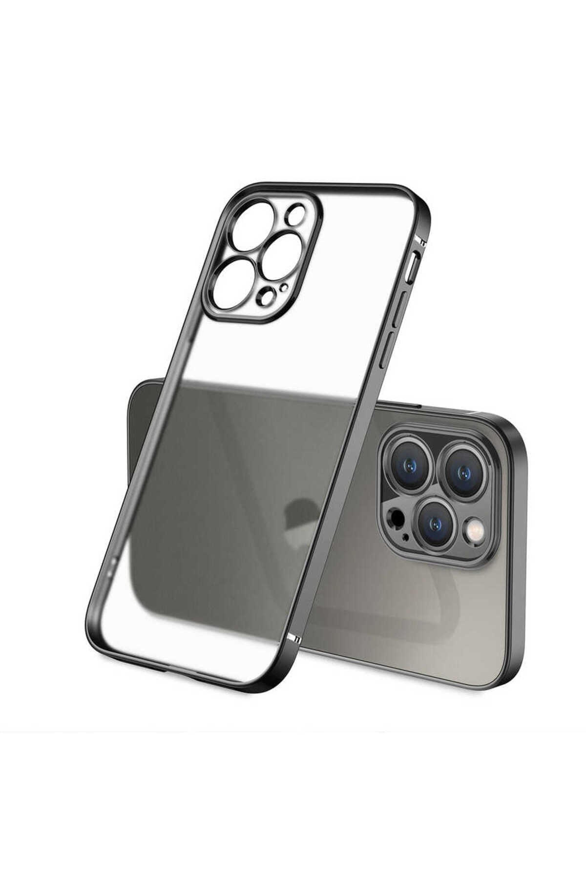iPhone 13 Pro Max Uyumlu NVTH Mat Gbox Kılıf-Siyah