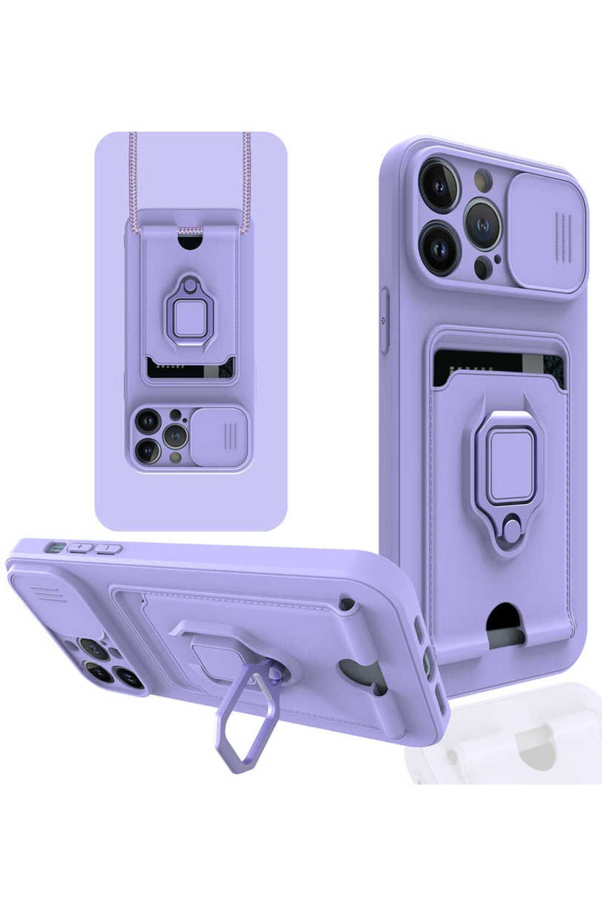 iPhone 13 Pro Max Uyumlu NVTH Pelit Kılıf-Lila