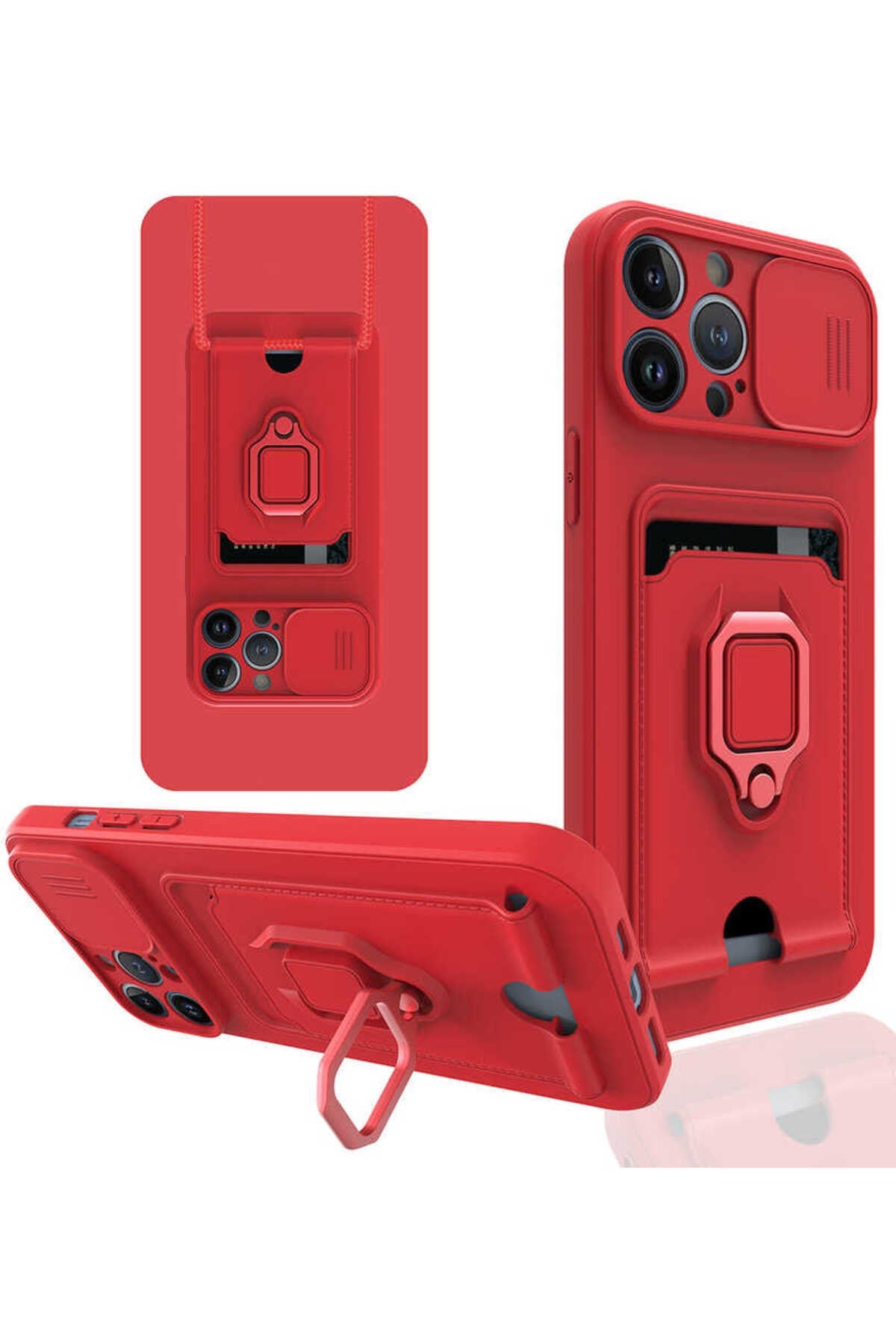 iPhone 13 Pro Max Uyumlu NVTH Pelit Kılıf-Kırmızı