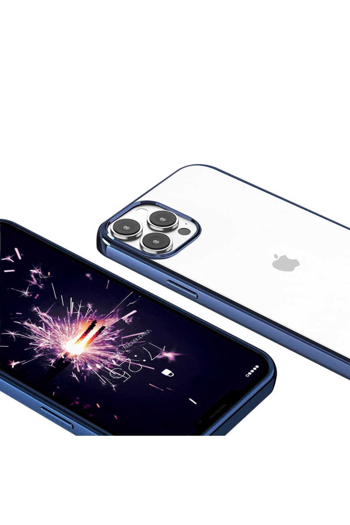 iPhone 13 Pro Max Uyumlu NVTH Pixel Kılıf-Lacivert