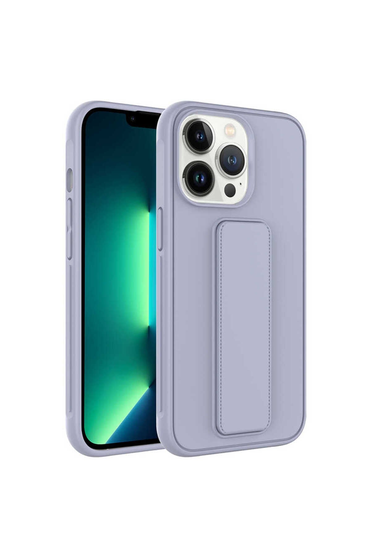 iPhone 13 Pro Max Uyumlu NVTH Qstand Kılıf-Gri