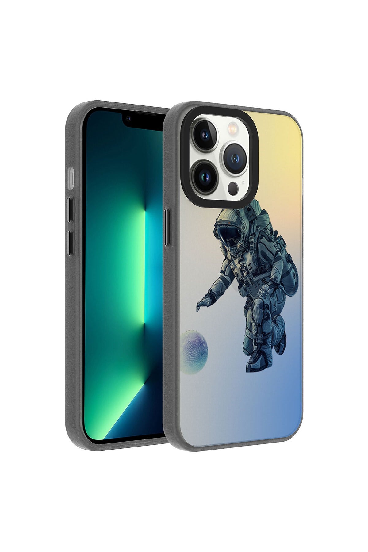 iPhone 13 Pro Uyumlu Desenli NVTH Dragon Sert Kılıf-Astronot