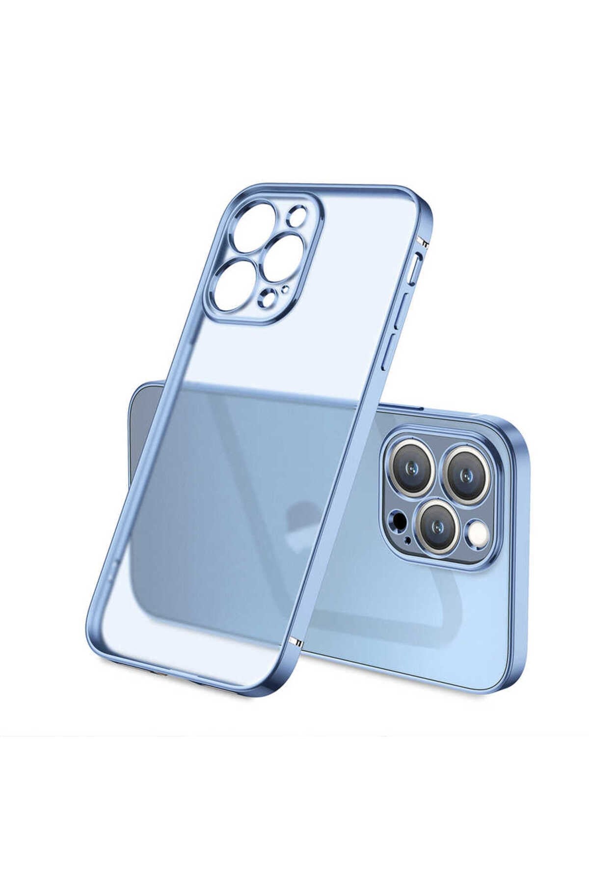 iPhone 13 Pro Uyumlu NVTH Mat Gbox Kılıf-Mavi