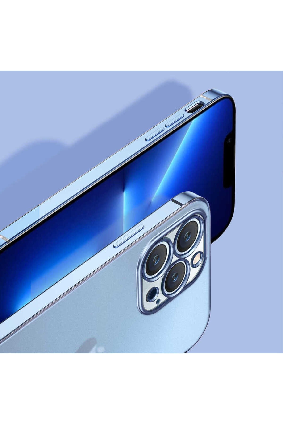 iPhone 13 Pro Uyumlu NVTH Mat Gbox Kılıf-Gümüş