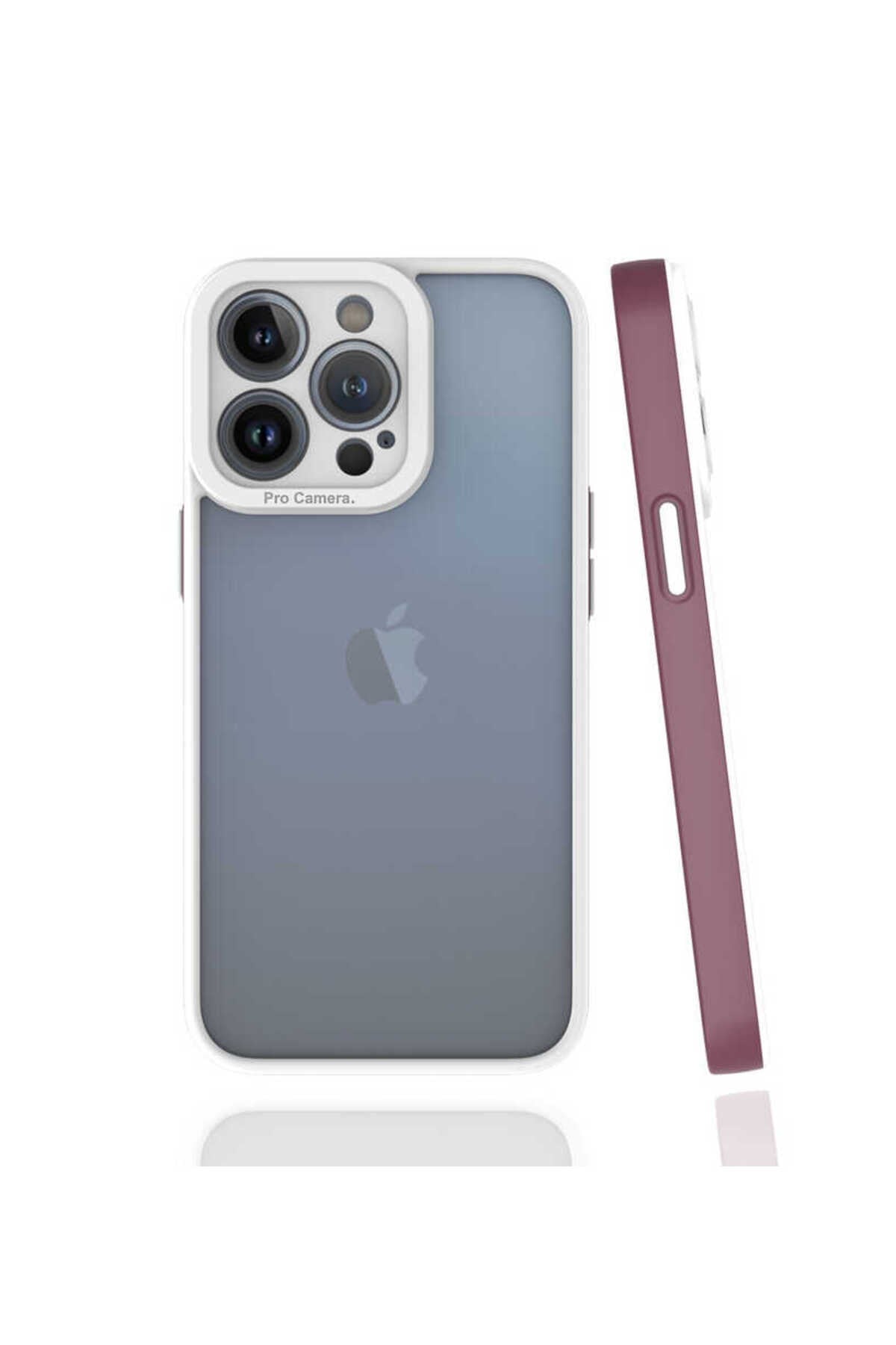 iPhone 13 Pro Uyumlu NVTH Mima Kılıf-Mürdüm