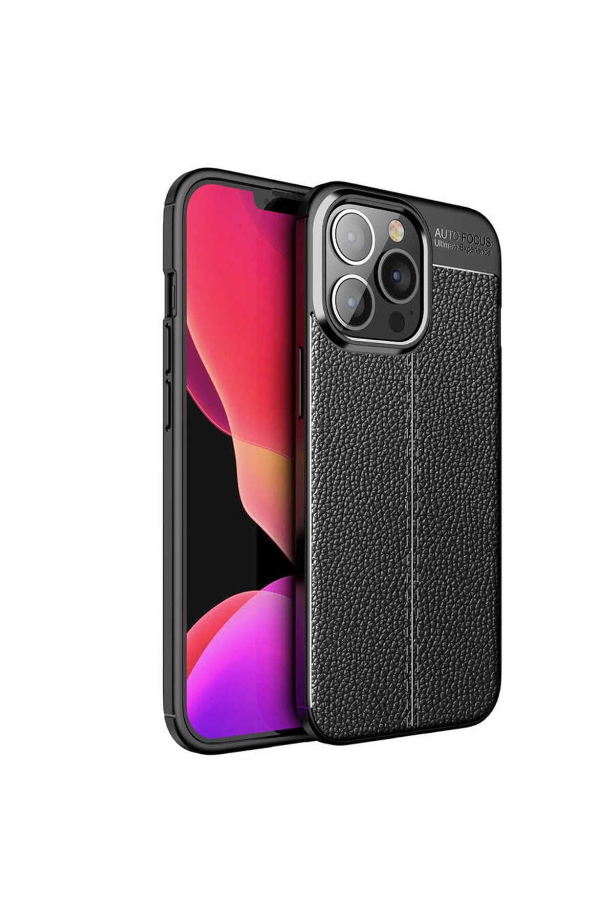 iPhone 13 Pro Uyumlu NVTH Niss Silikon Kılıf-Siyah