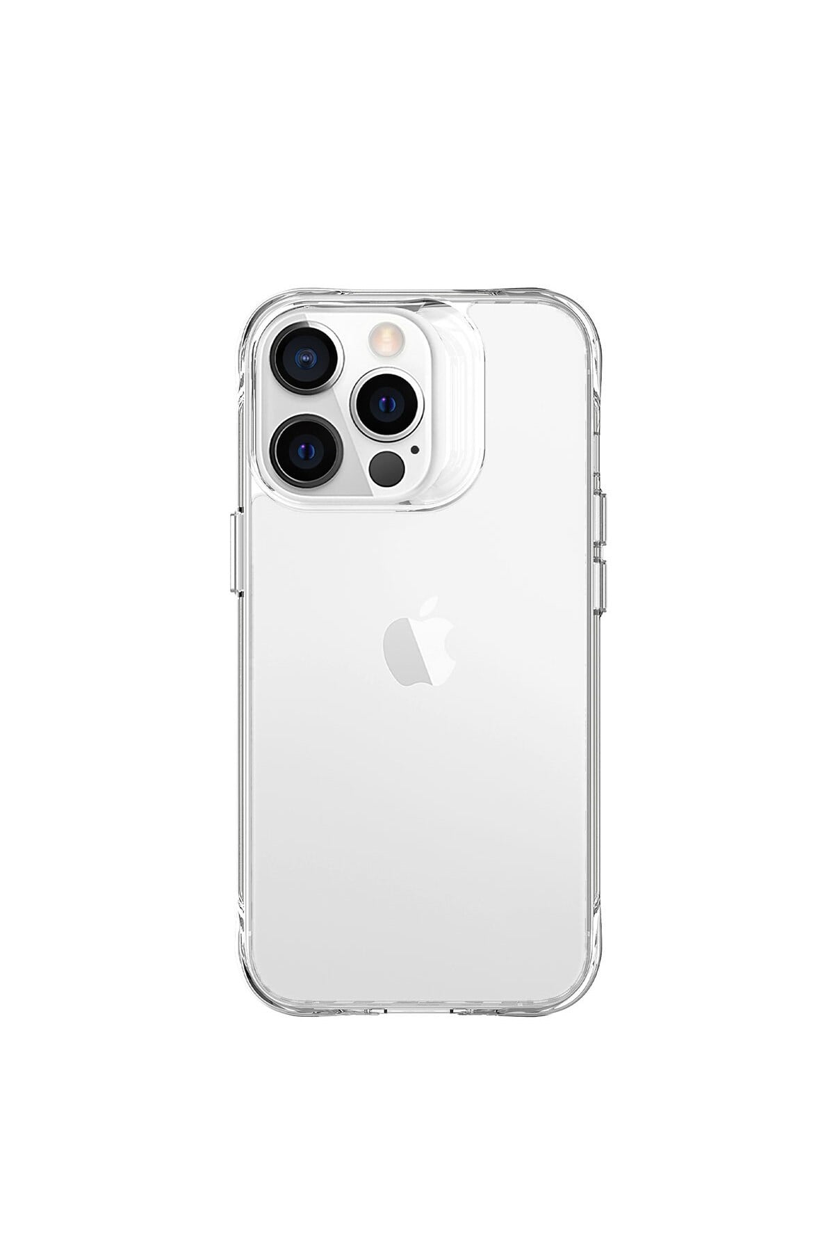 iPhone 13 Pro Uyumlu NVTH Şeffaf Ultra İnce AiHTTg Tasarımlı Okka Kılıf-Renksiz