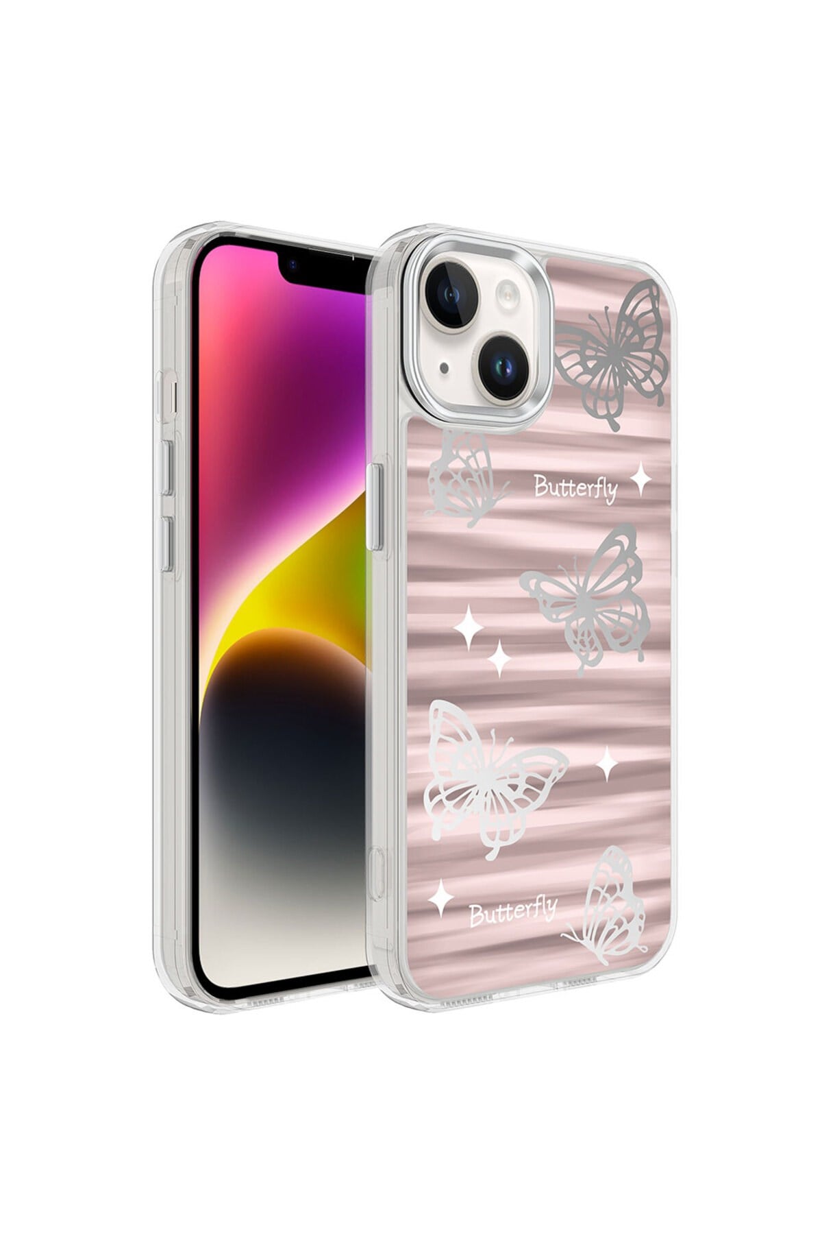 iPhone 13 Uyumlu AiHTTgli Parlak Tasarımlı NVTH Mimbo Kılıf-NO5