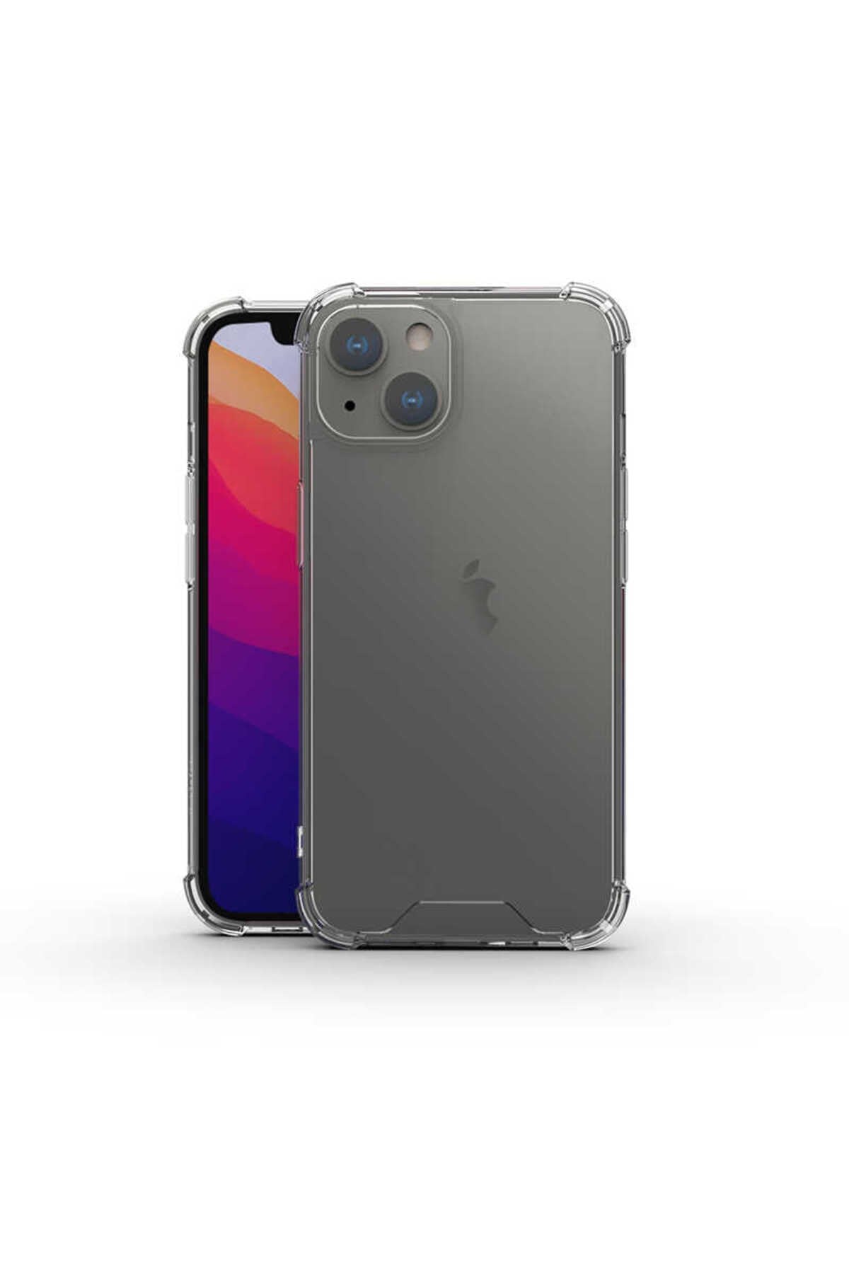iPhone 13 Uyumlu NVTH Kamera Korumalı Nitro Anti Shock Silikon-Renksiz