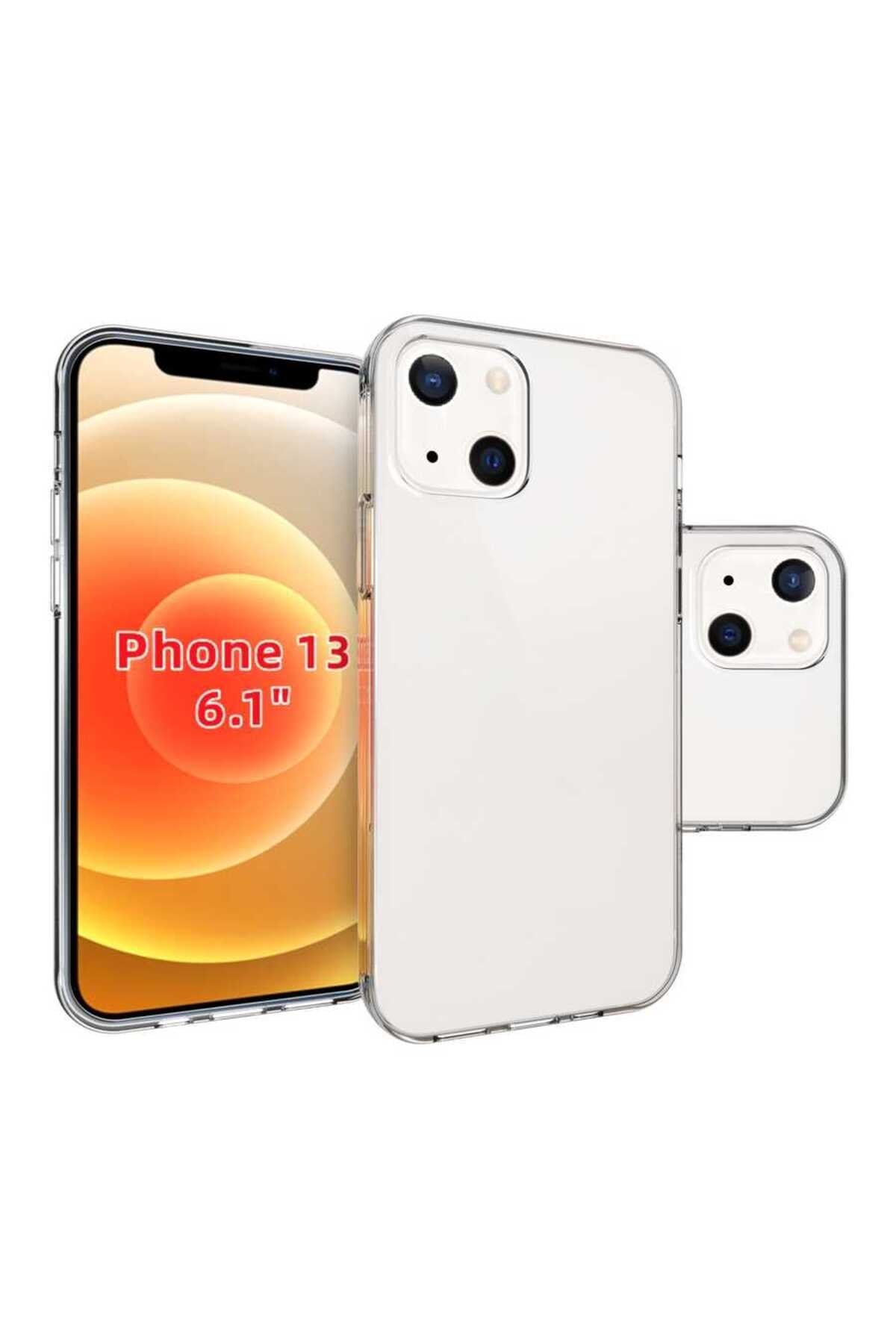 iPhone 13 Uyumlu NVTH Süper Silikon Kılıf-Renksiz