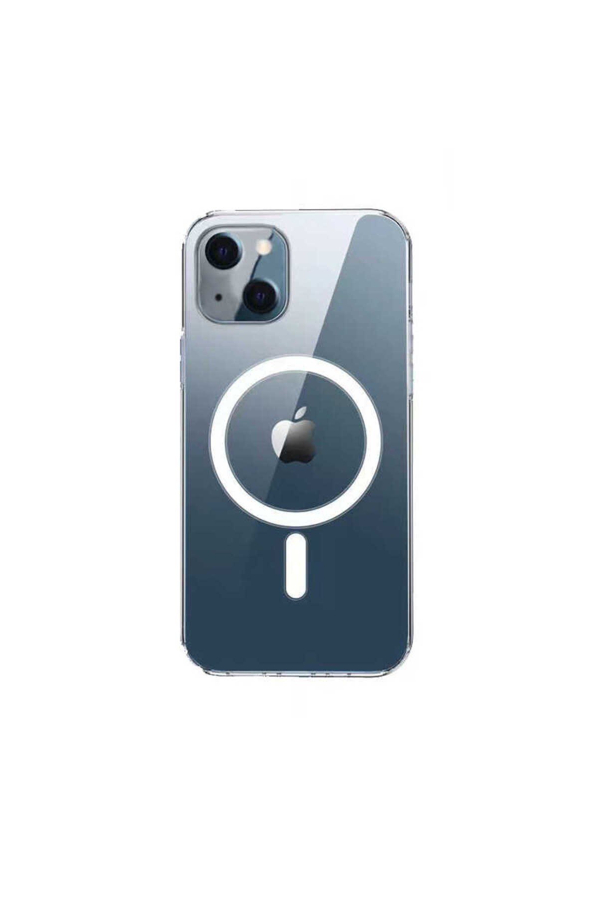 iPhone 13 Uyumlu NVTH Tacsafe Wireless Kılıf-Renksiz