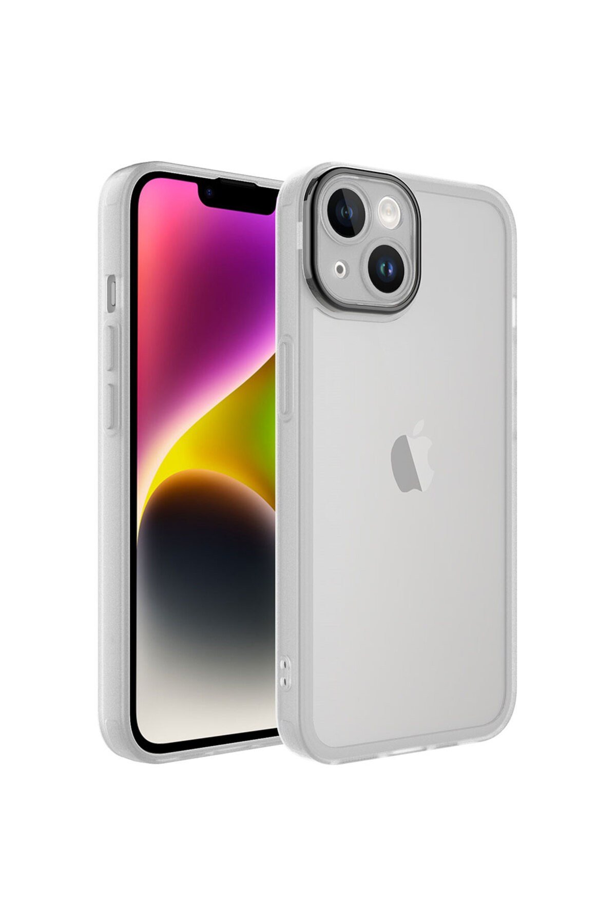 iPhone 14 Plus Uyumlu Kamera Korumalı Transparan NVTH Post Kılıf-Renksiz