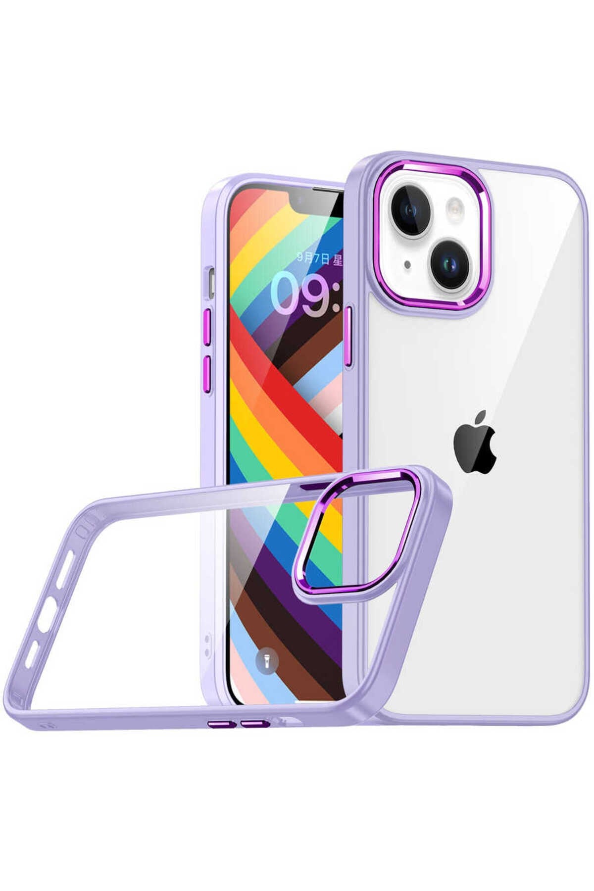 iPhone 14 Plus Uyumlu NVTH Flora Kılıf-Lila