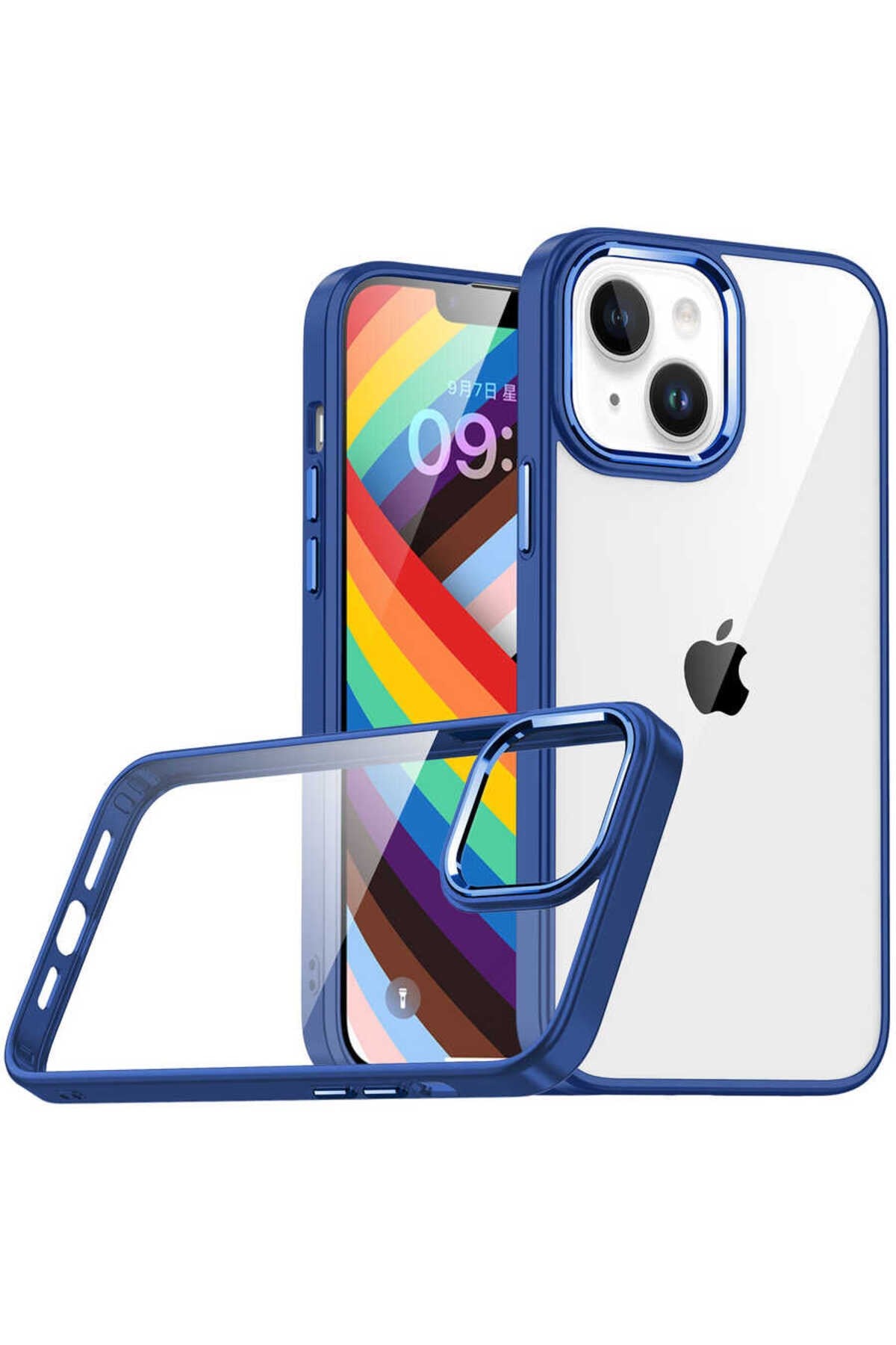 iPhone 14 Plus Uyumlu NVTH Flora Kılıf-Lacivert