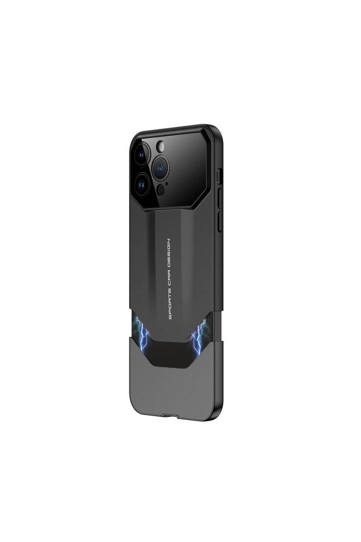 iPhone 14 Pro Max Kılıf Çift Parçalı NVTH Ays Pro İkili Kapak-Siyah-Gri