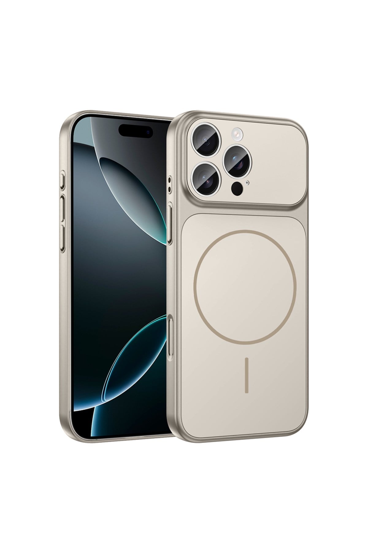 iPhone 14 Pro Max Kılıf NVTH M-Safe Şarj Özellikli Kamera Korumalı Formen Kapak - Gri