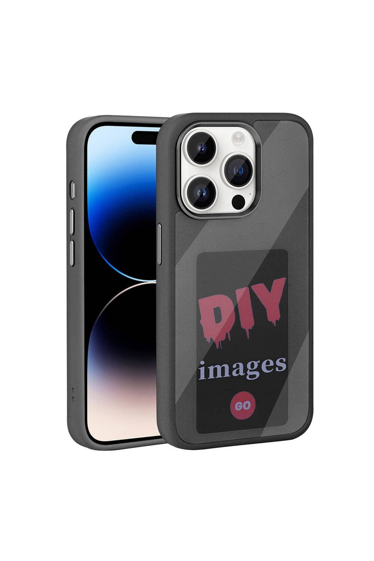 iPhone 14 Pro Max Uyumlu NVTH Ekranı Yansıtan Akıllı NFC Kılıf-Siyah