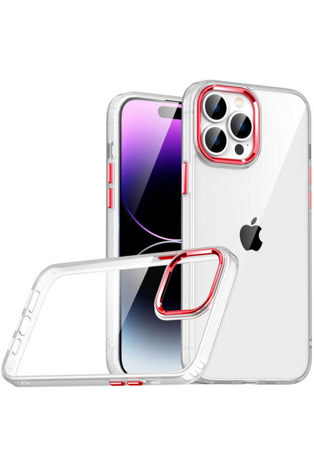 iPhone 14 Pro Max Uyumlu NVTH Flora Kılıf-Kırmızı