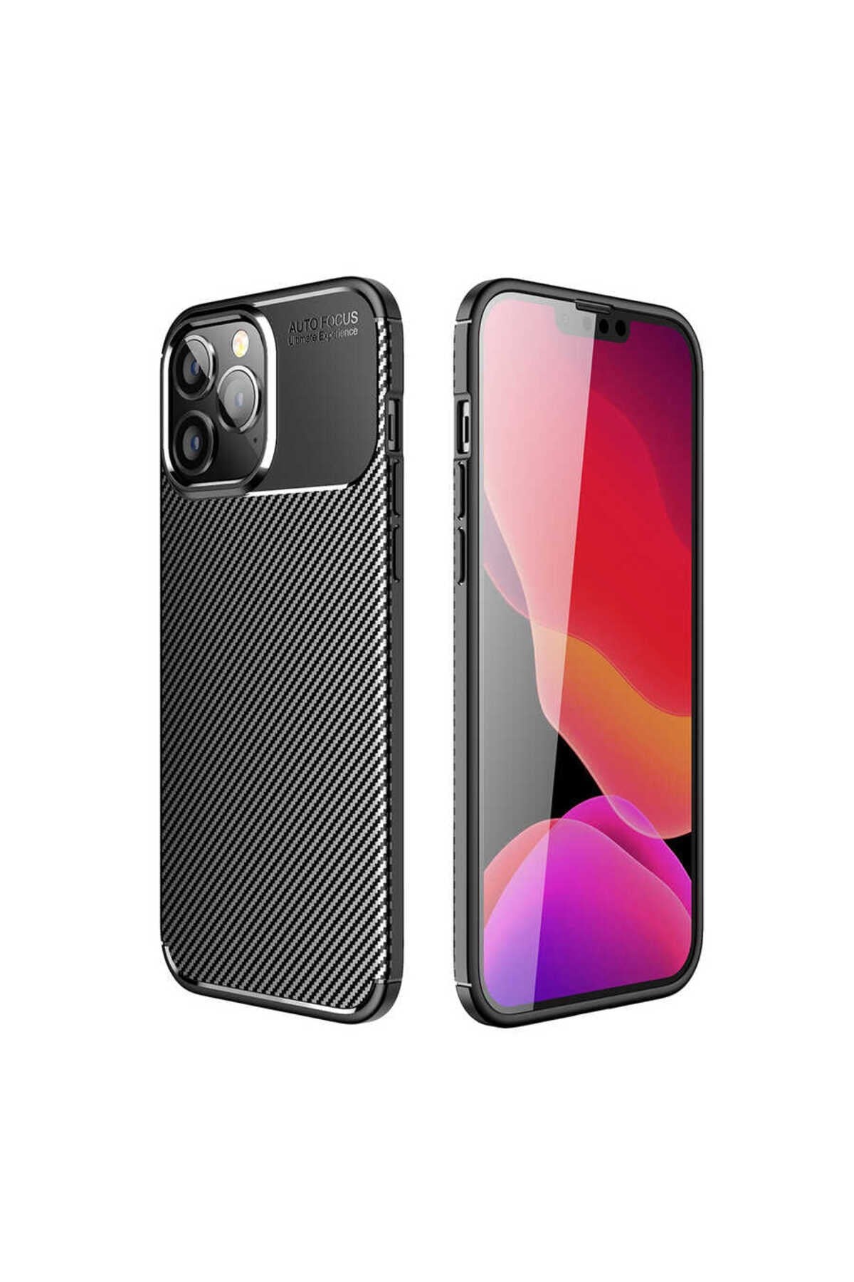 iPhone 14 Pro Max Uyumlu NVTH Negro Silikon Kılıf-Siyah