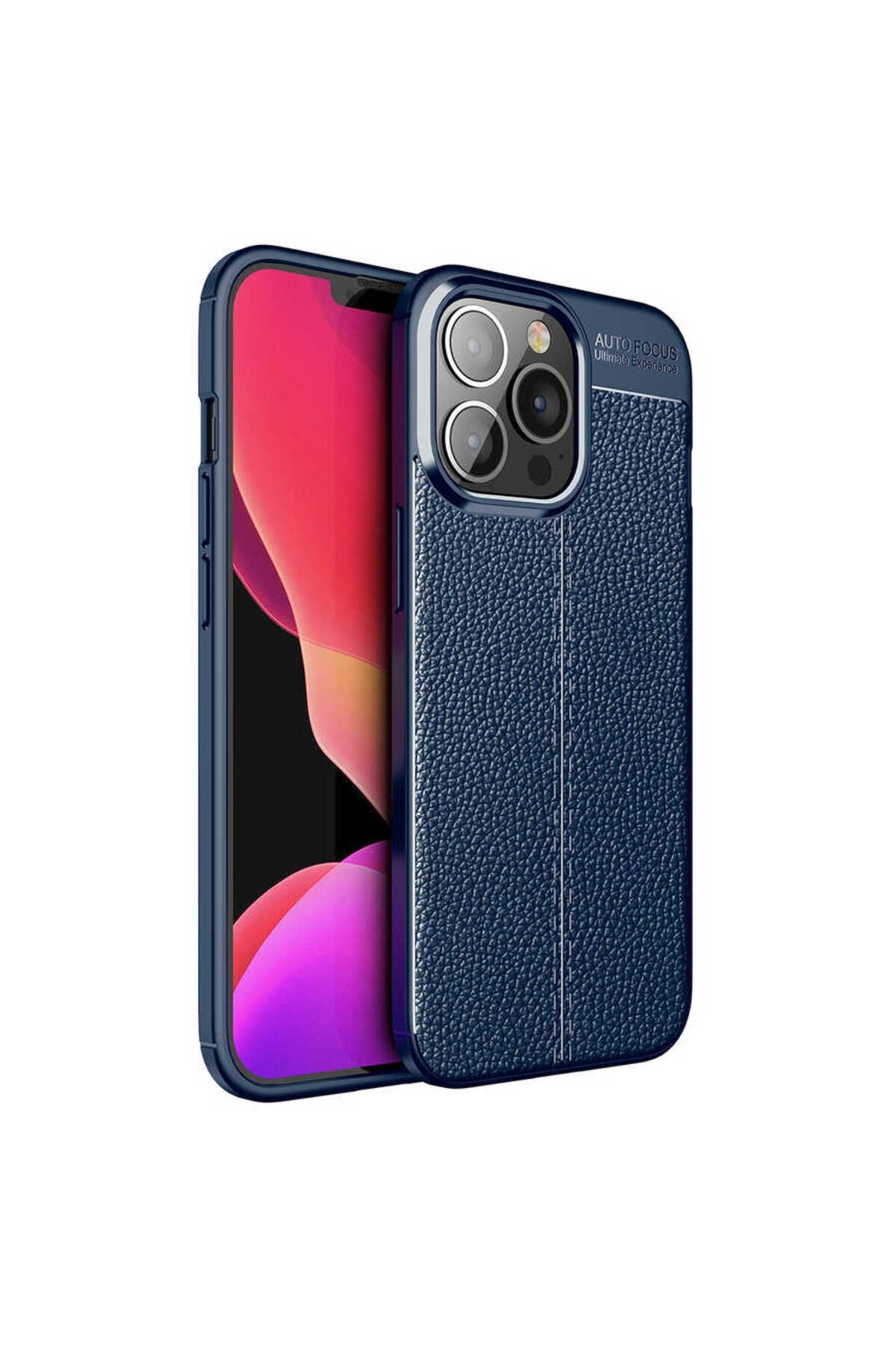 iPhone 14 Pro Max Uyumlu NVTH Niss Silikon Kılıf-Lacivert