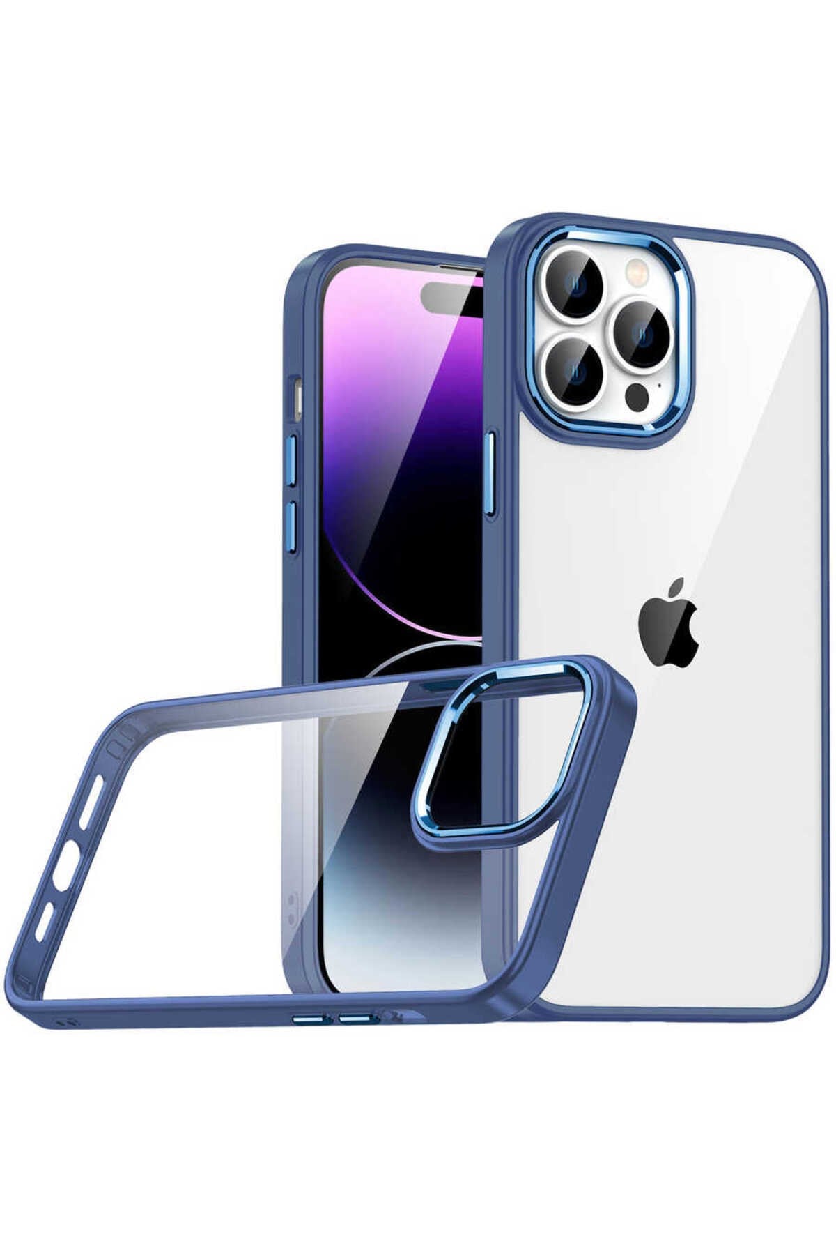 iPhone 14 Pro Uyumlu NVTH Flora Kılıf-Sierra Mavi