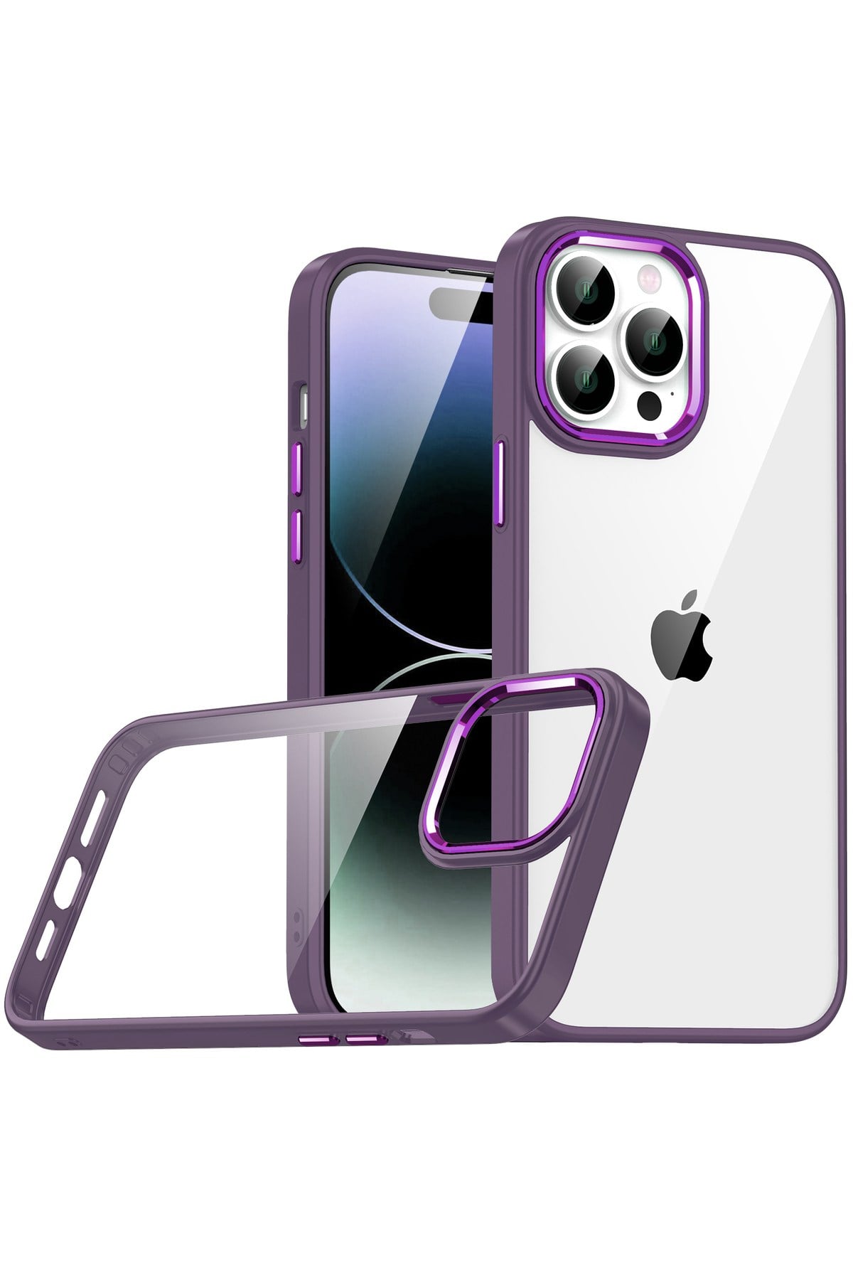 iPhone 14 Pro Uyumlu NVTH Flora Kılıf-Derin Mor