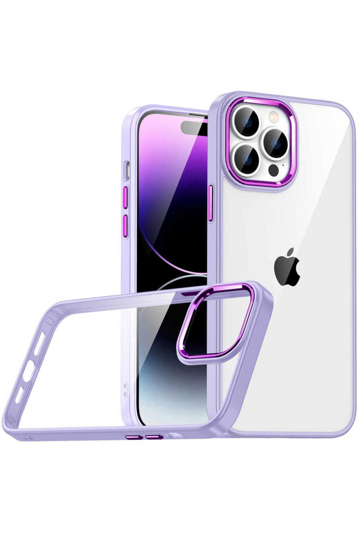 iPhone 14 Pro Uyumlu NVTH Flora Kılıf-Lila