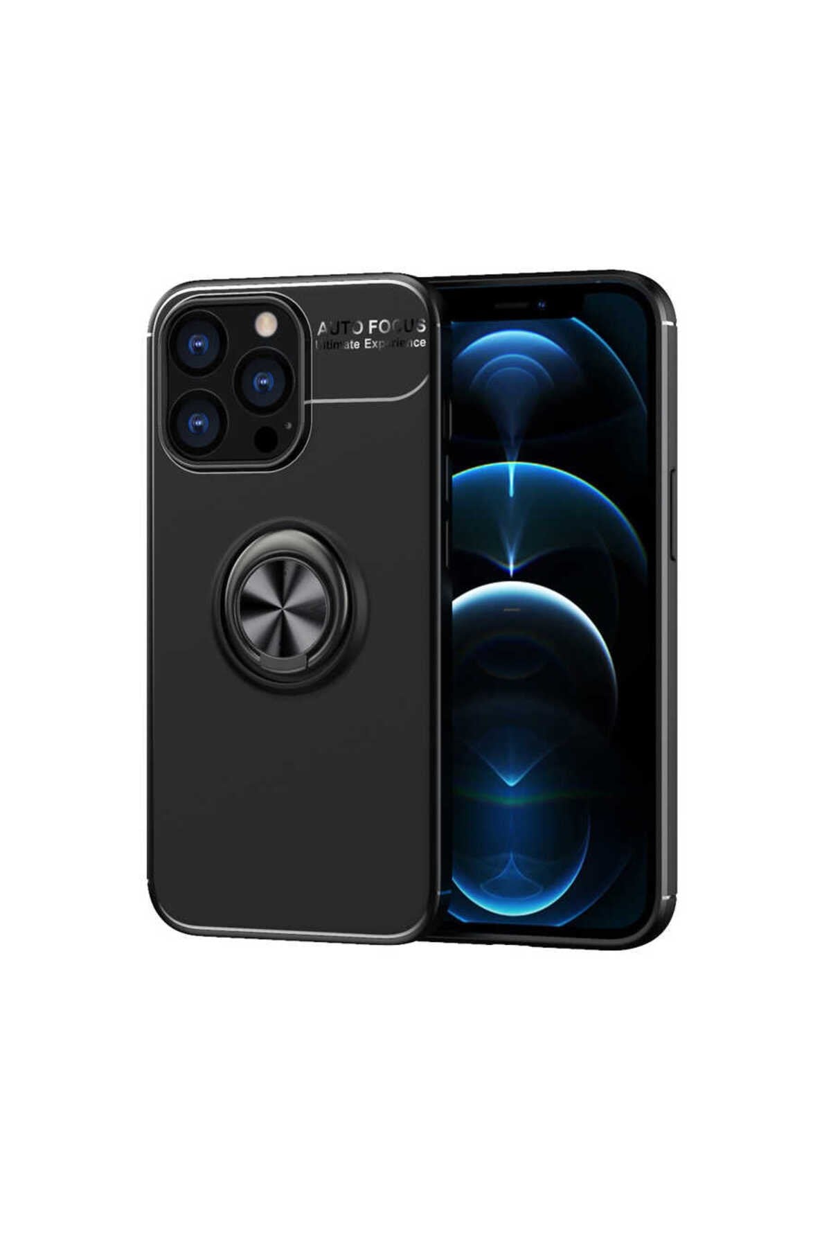 iPhone 14 Pro Uyumlu NVTH Ravel Silikon Kılıf-Siyah