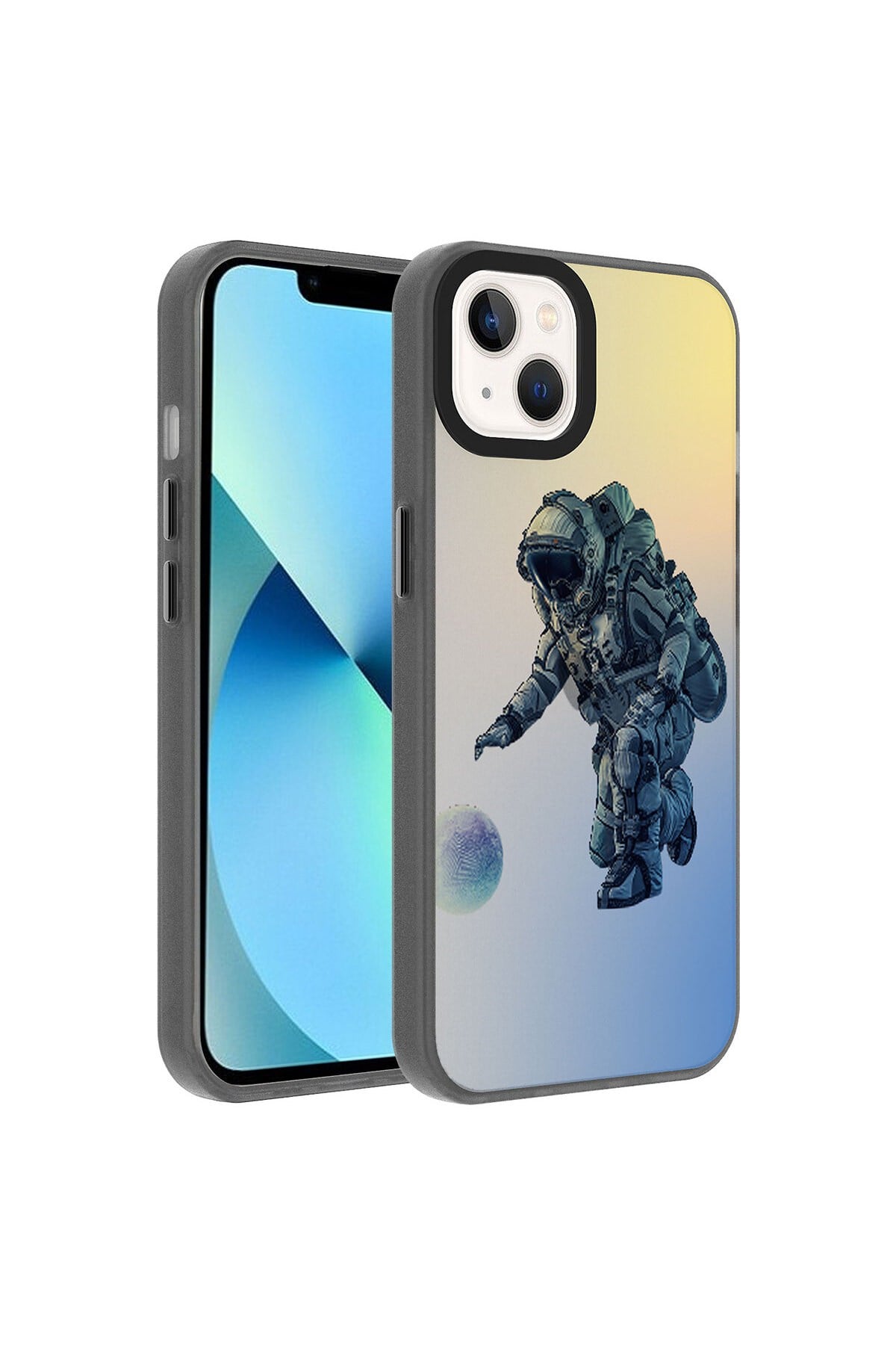 iPhone 14 Uyumlu Desenli NVTH Dragon Sert Kılıf-Astronot