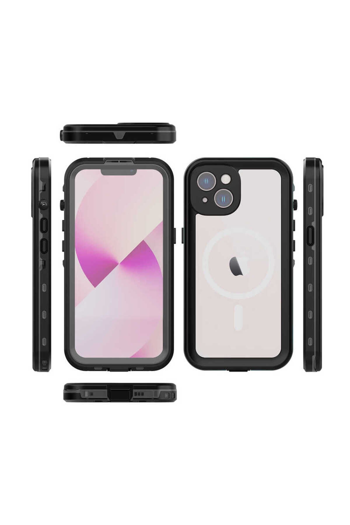 iPhone 14 Uyumlu NVTH 1-1 Su Geçirmez Kılıf-Siyah