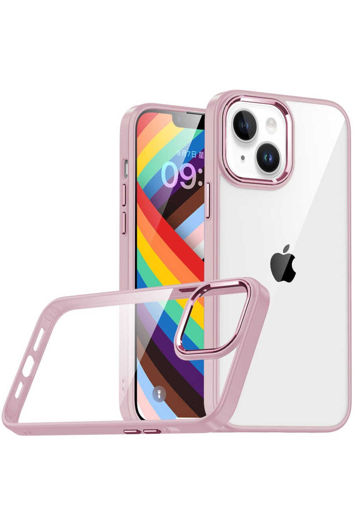 iPhone 14 Uyumlu NVTH Flora Kılıf-Rose Gold