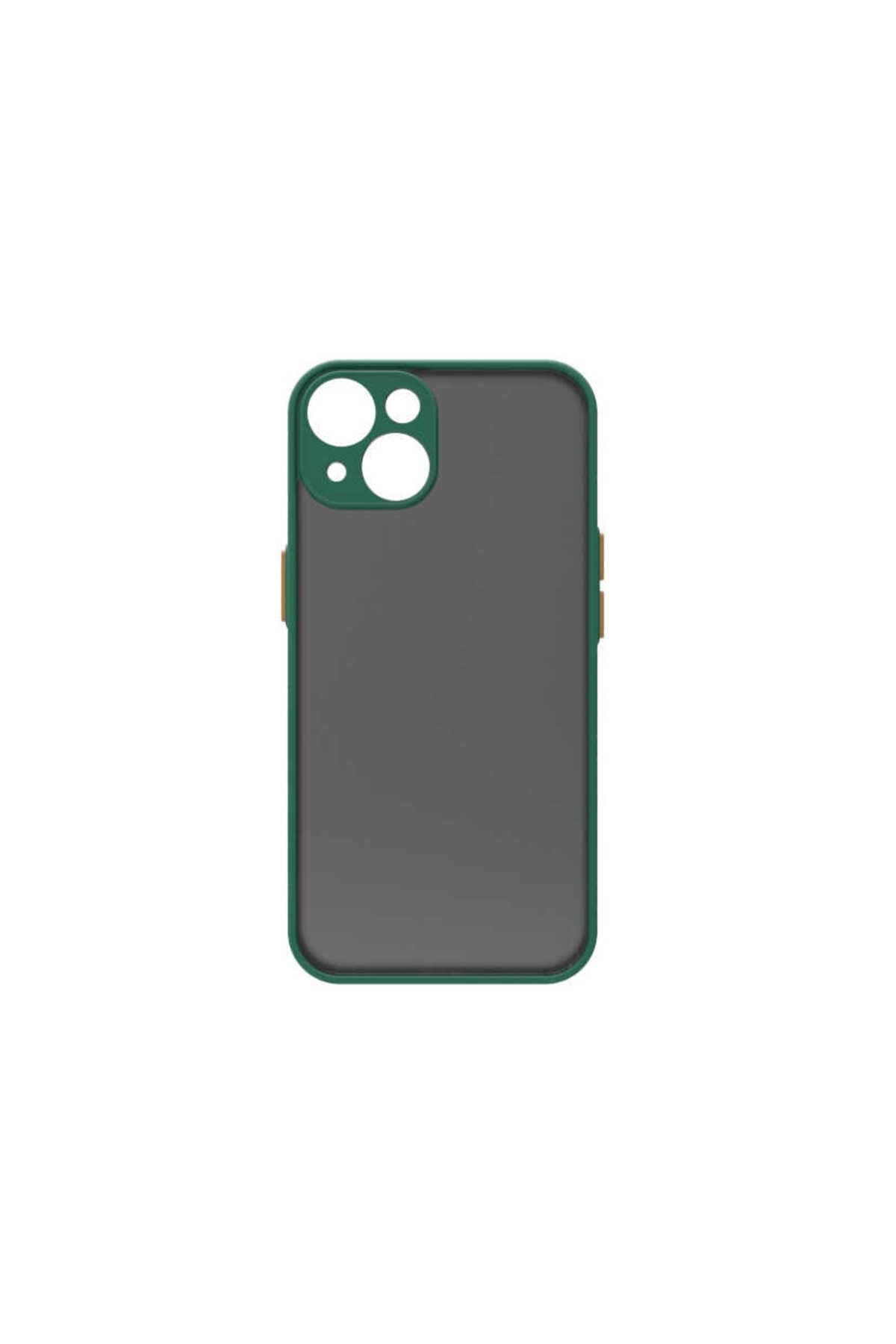 iPhone 14 Uyumlu NVTH Hux Kılıf-Koyu Yeşil