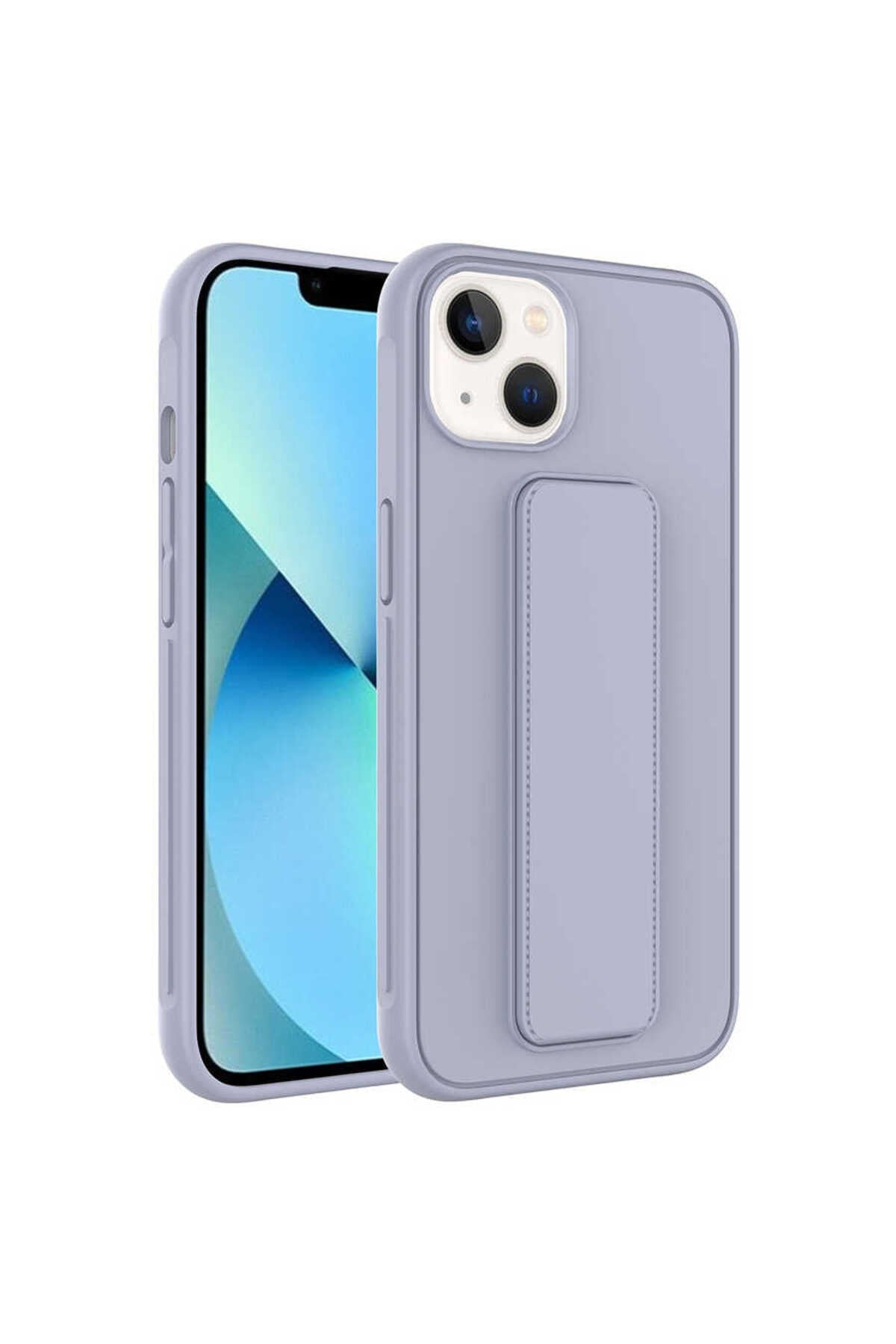iPhone 14 Uyumlu NVTH Qstand Kılıf-Gri