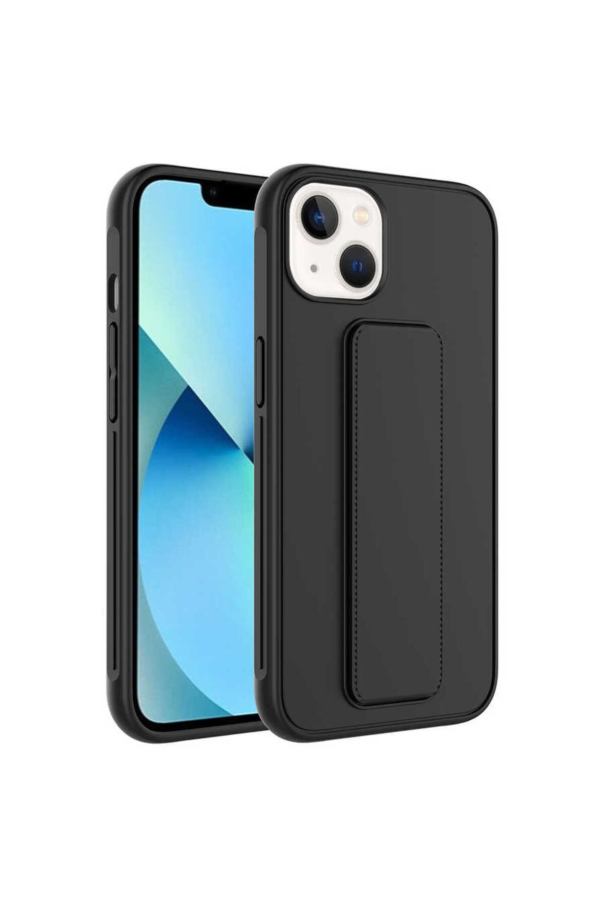 iPhone 14 Uyumlu NVTH Qstand Kılıf-Siyah