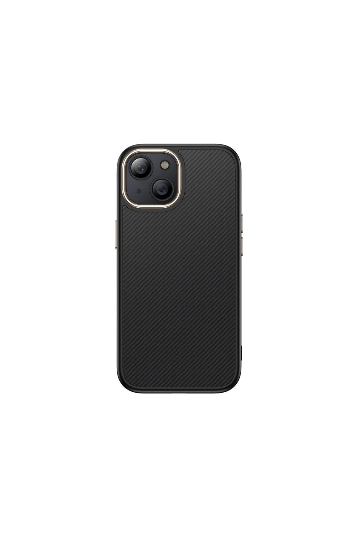 iPhone 15 Plus Kılıf M-safe Şarj Özellikli Karbon Fiber Görünümlü NVTH Antina Kapak - Siyah
