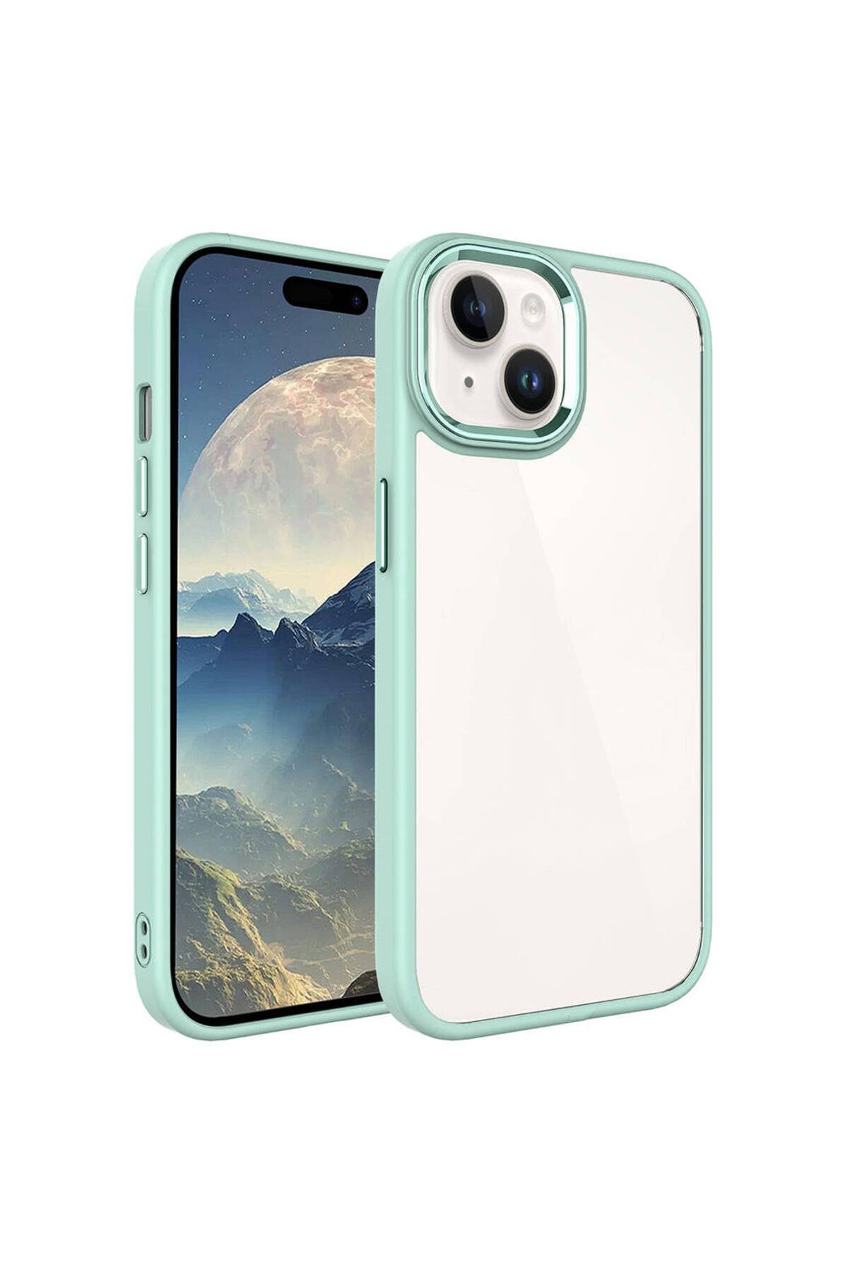 iPhone 15 Plus Uyumlu NVTH Krom Kılıf-Yeşil