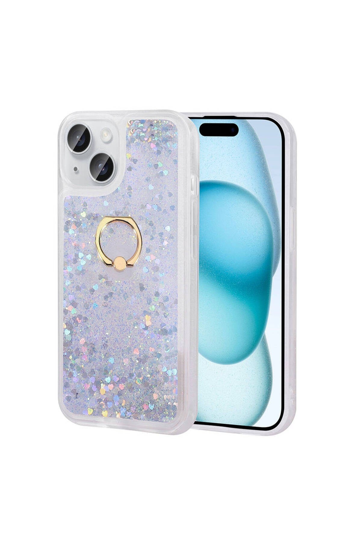 iPhone 15 Plus Uyumlu NVTH Milce Kılıf-Gümüş