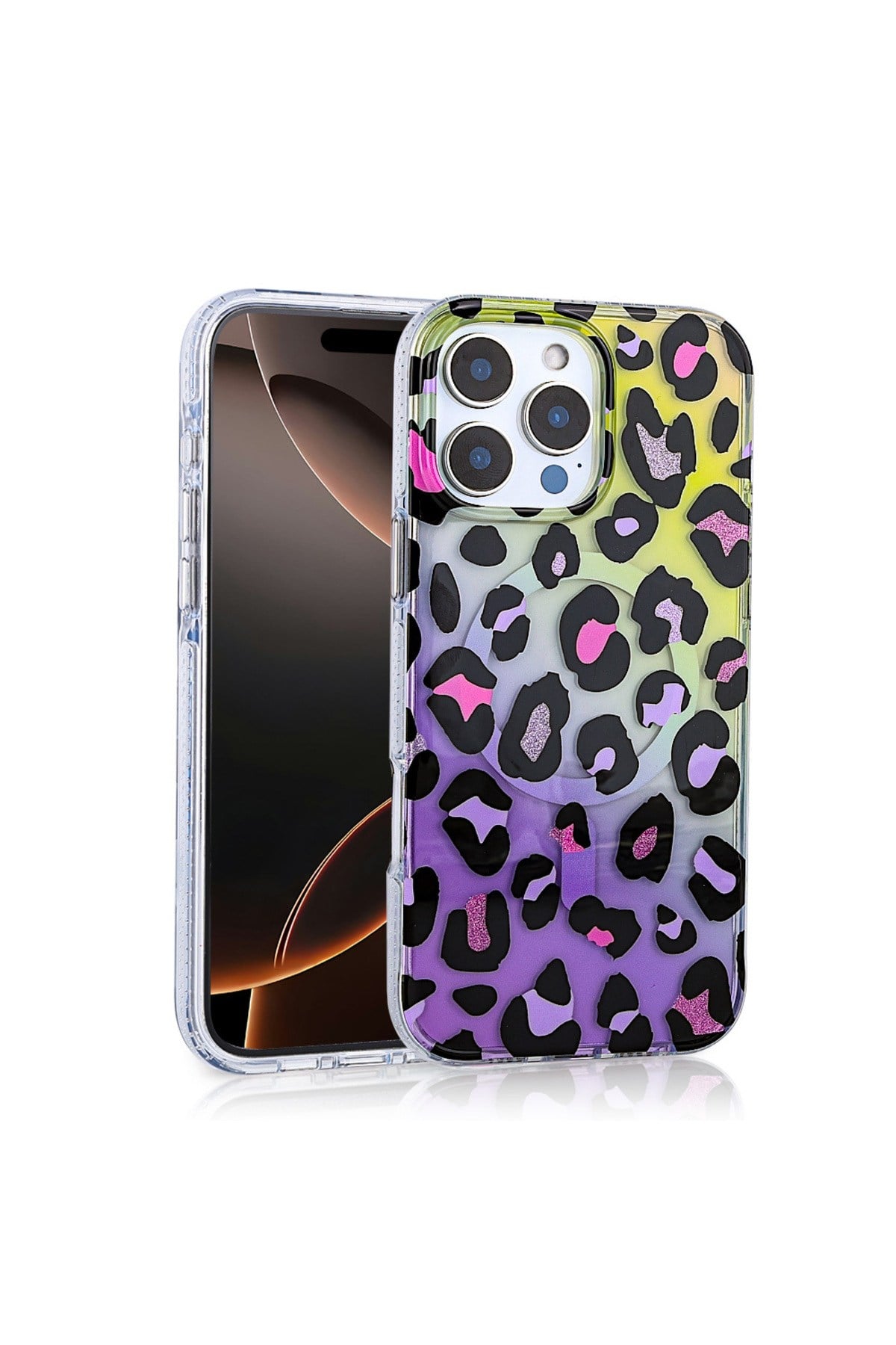 iPhone 15 Pro Max Uyumlu Kılıf Magsafe Şarj Özellikli NVTH Jago Kapak-Colorful