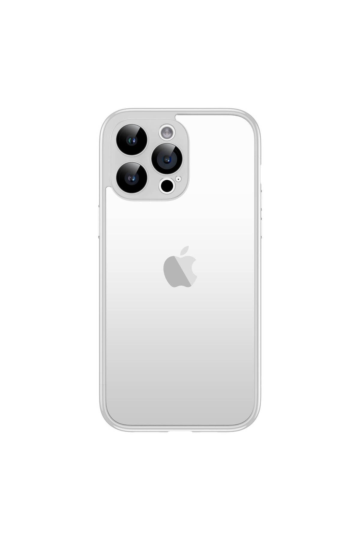 iPhone 15 Pro Max Uyumlu NVTH Kamera Korumalı Bontez Bumper-Gümüş